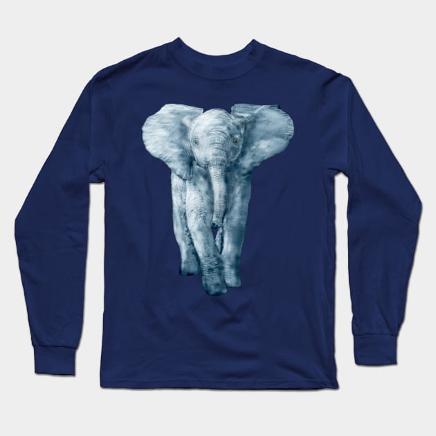 Save The Elephants Art Animal Lover Long Sleeve T-Shirt by macdonaldcreativestudios